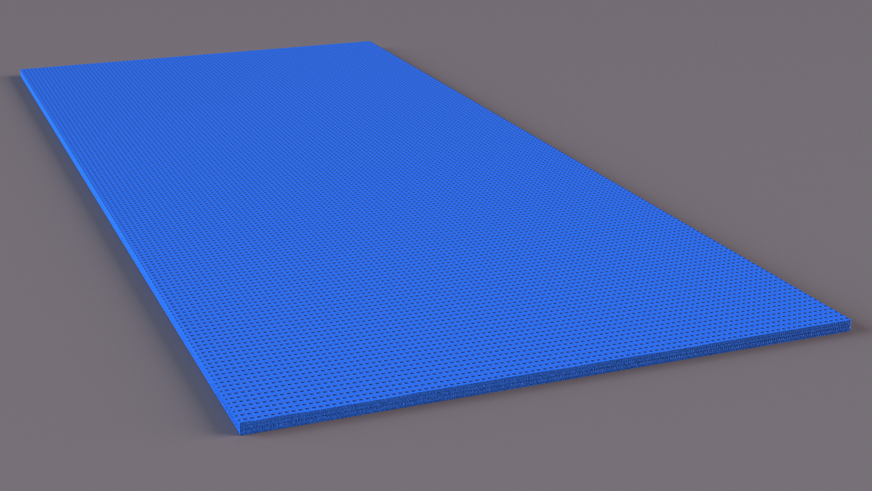 3D Blue Yoga Mat model