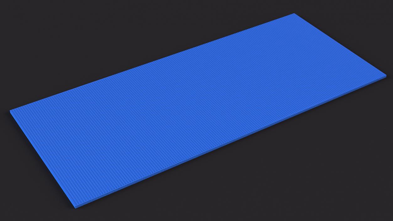 3D Blue Yoga Mat model