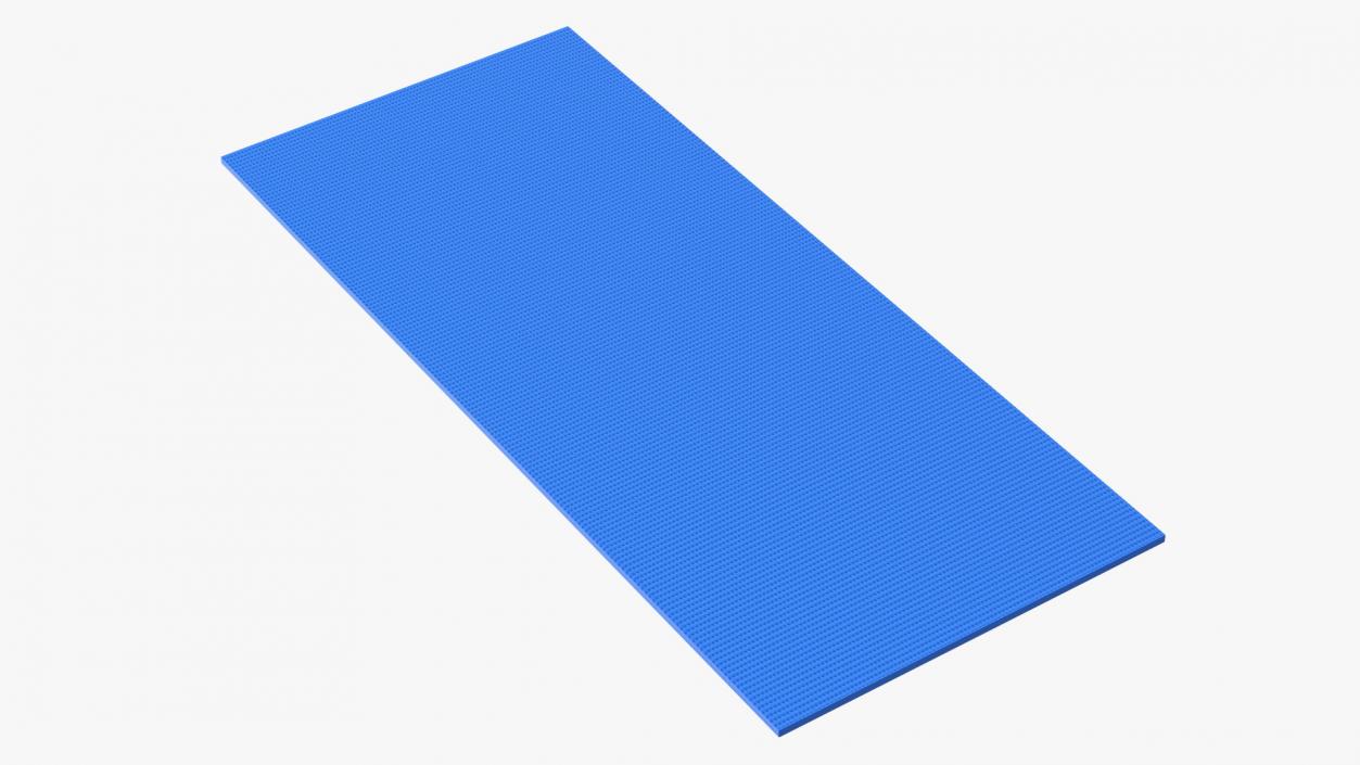 3D Blue Yoga Mat model