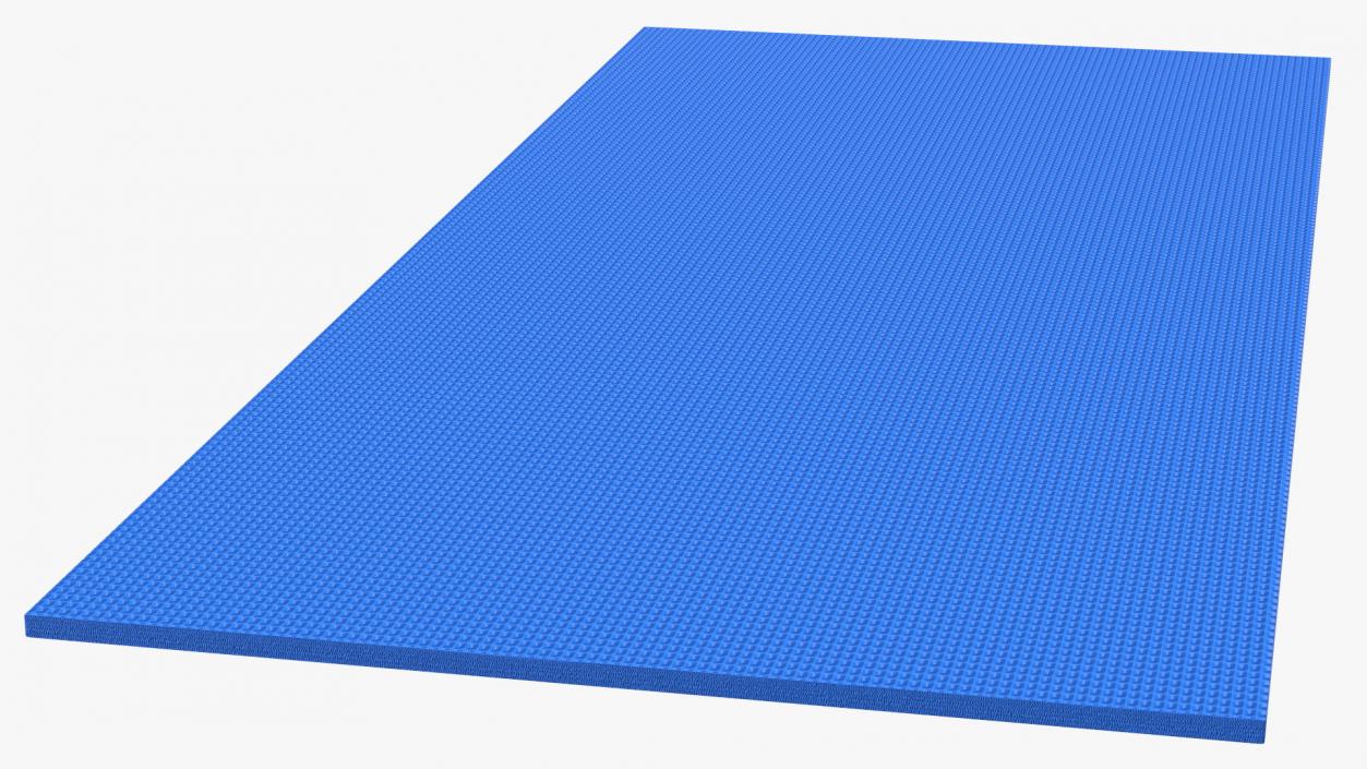 3D Blue Yoga Mat model