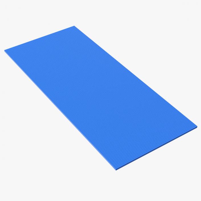 3D Blue Yoga Mat model