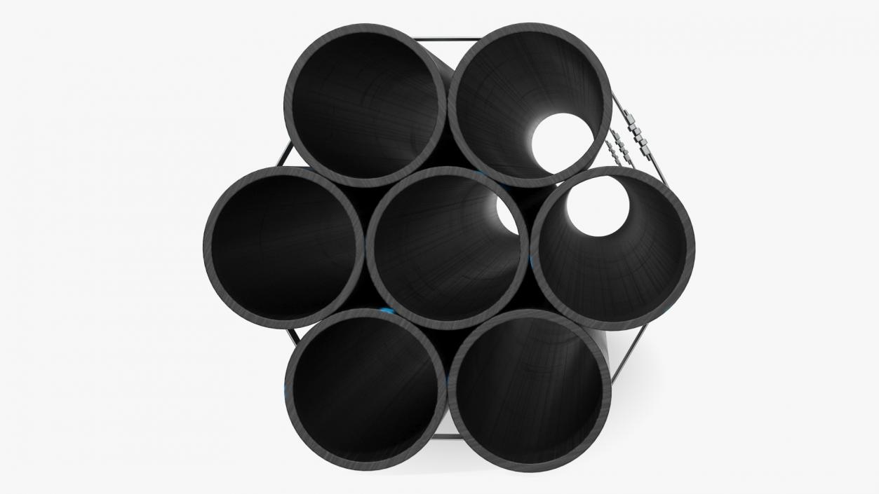 Thick Plastic Pipes Bundle 2 Meters 2 3D