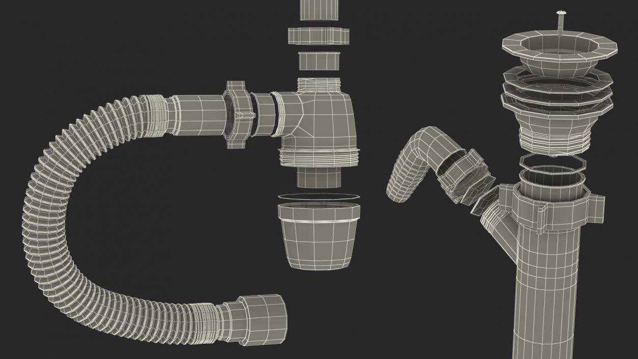 Sink Siphon Parts 3D