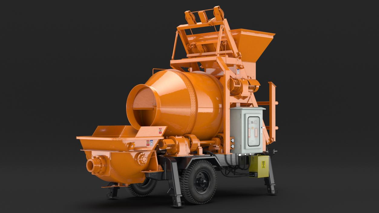 Portable Concrete Mixer Pump JBT40 3D model