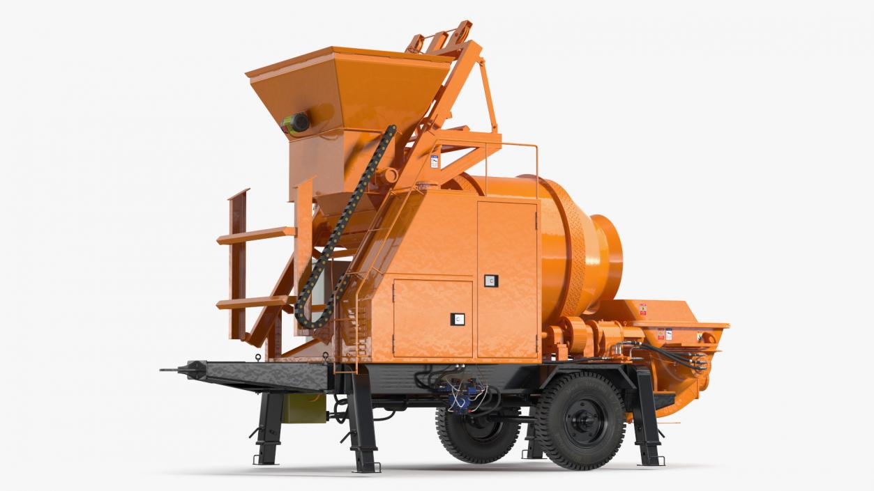 Portable Concrete Mixer Pump JBT40 3D model