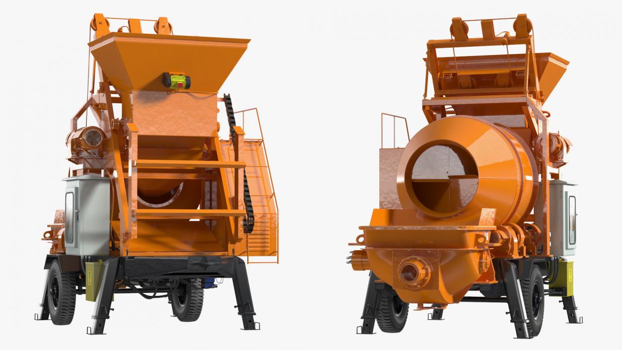 Portable Concrete Mixer Pump JBT40 3D model