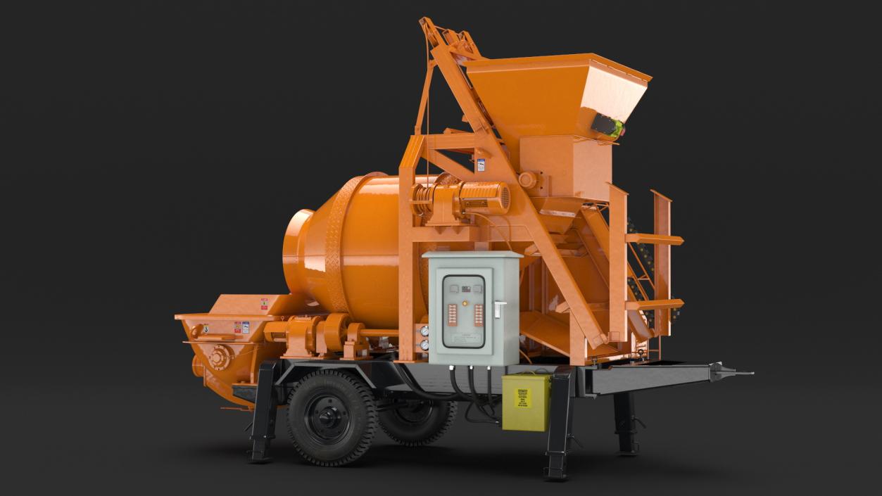 Portable Concrete Mixer Pump JBT40 3D model