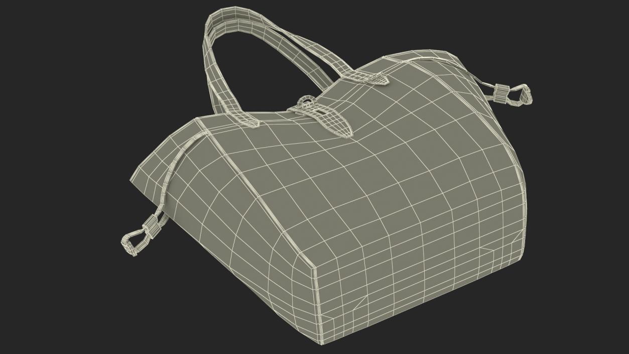 3D model Leather Net Shopper Bag Furla Black