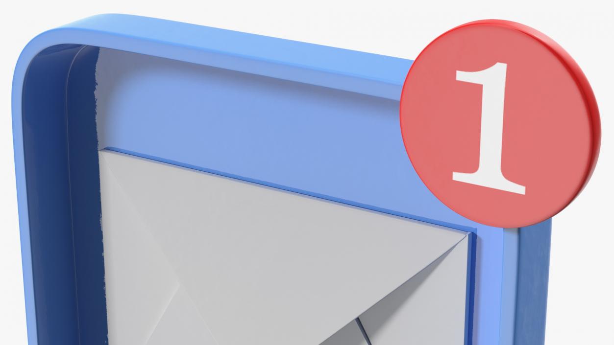 3D Email Notification Icon model