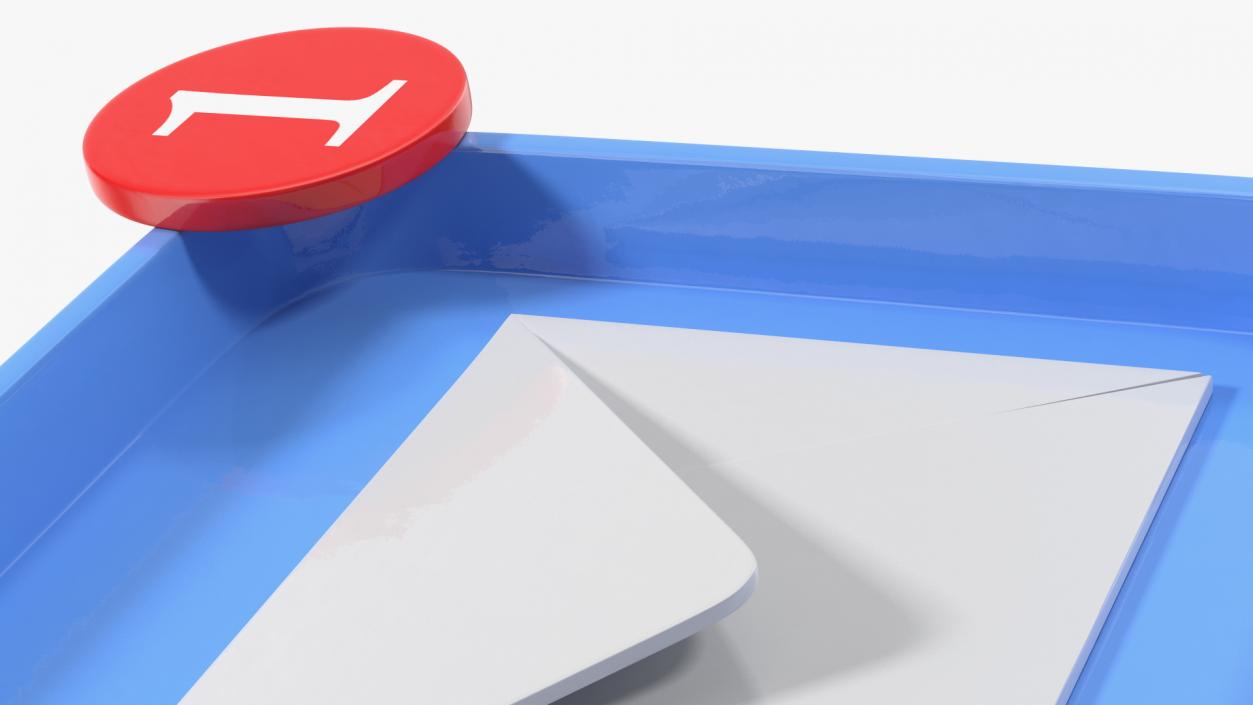 3D Email Notification Icon model