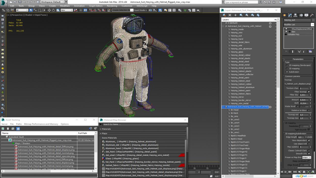 3D Astronaut Suit Haiying with Helmet Rigged