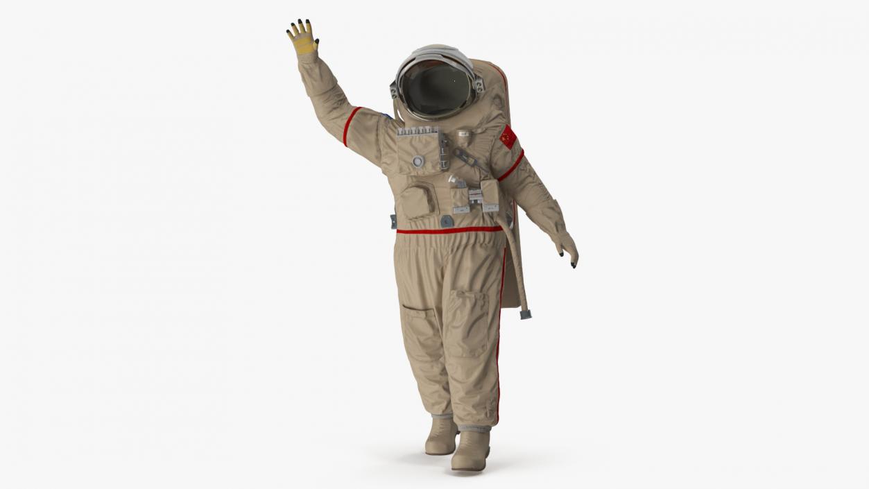 3D Astronaut Suit Haiying with Helmet Rigged