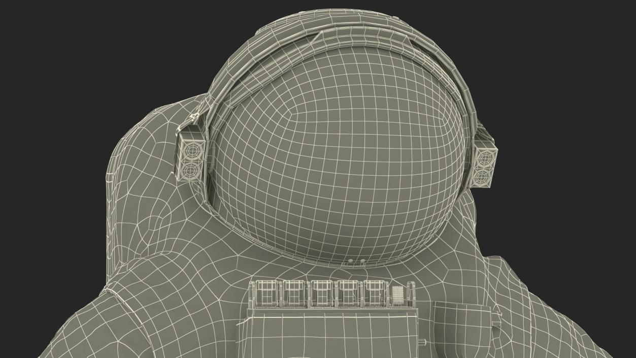 3D Astronaut Suit Haiying with Helmet Rigged