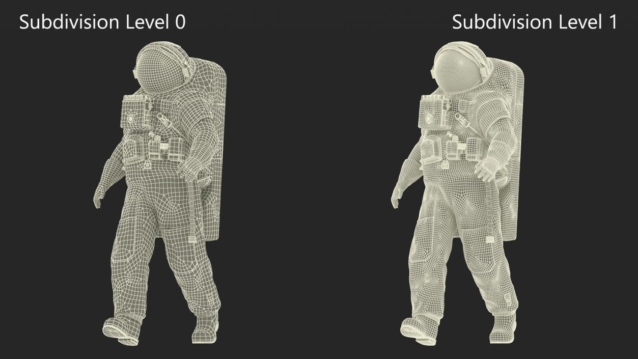 3D Astronaut Suit Haiying with Helmet Rigged