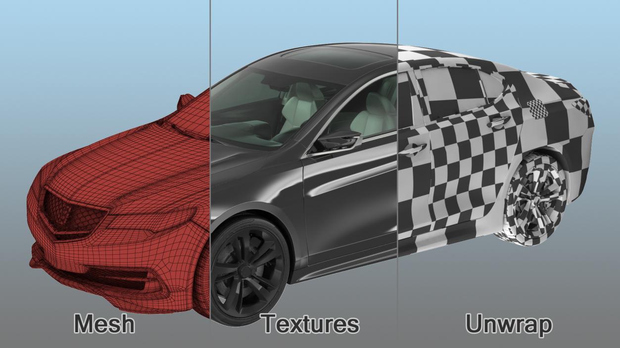 Luxury Sedan Generic Rigged 3D