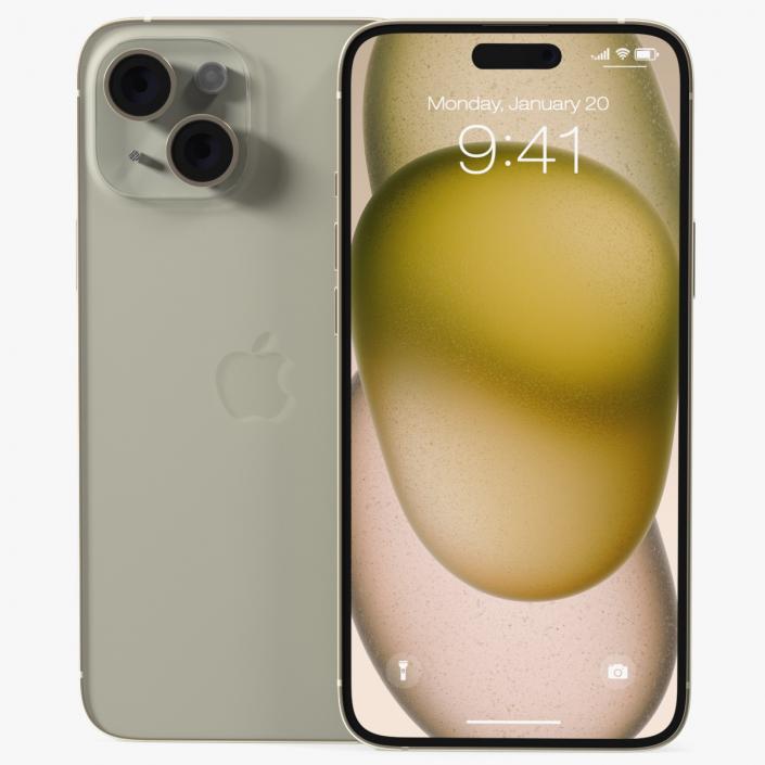 Apple IPhone 15 Plus Yellow 3D