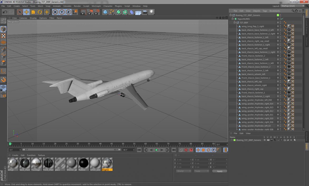 3D Boeing 727-200F Generic model