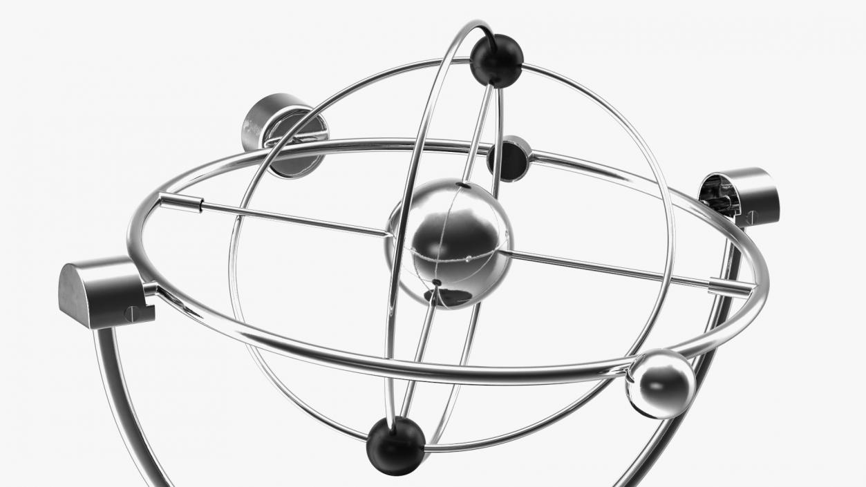 3D Orbital Newton Pendulum Model Rigged