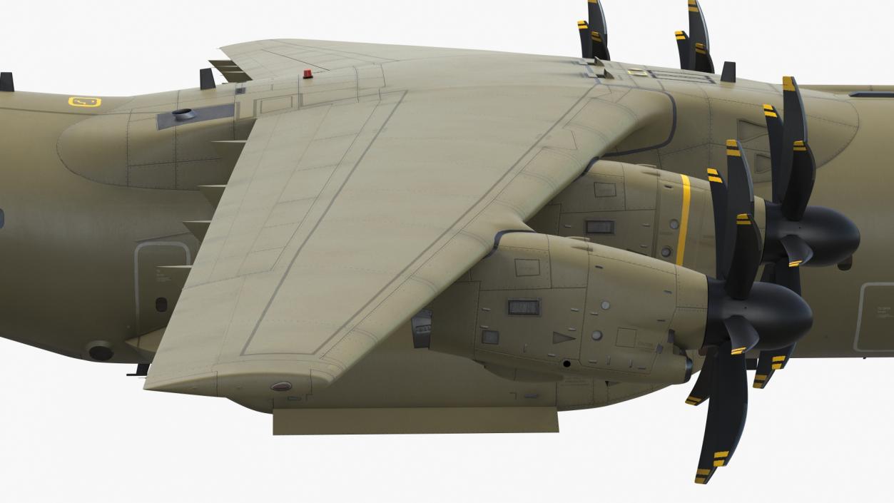 Airbus Atlas Military Transport Green Rigged 3D model