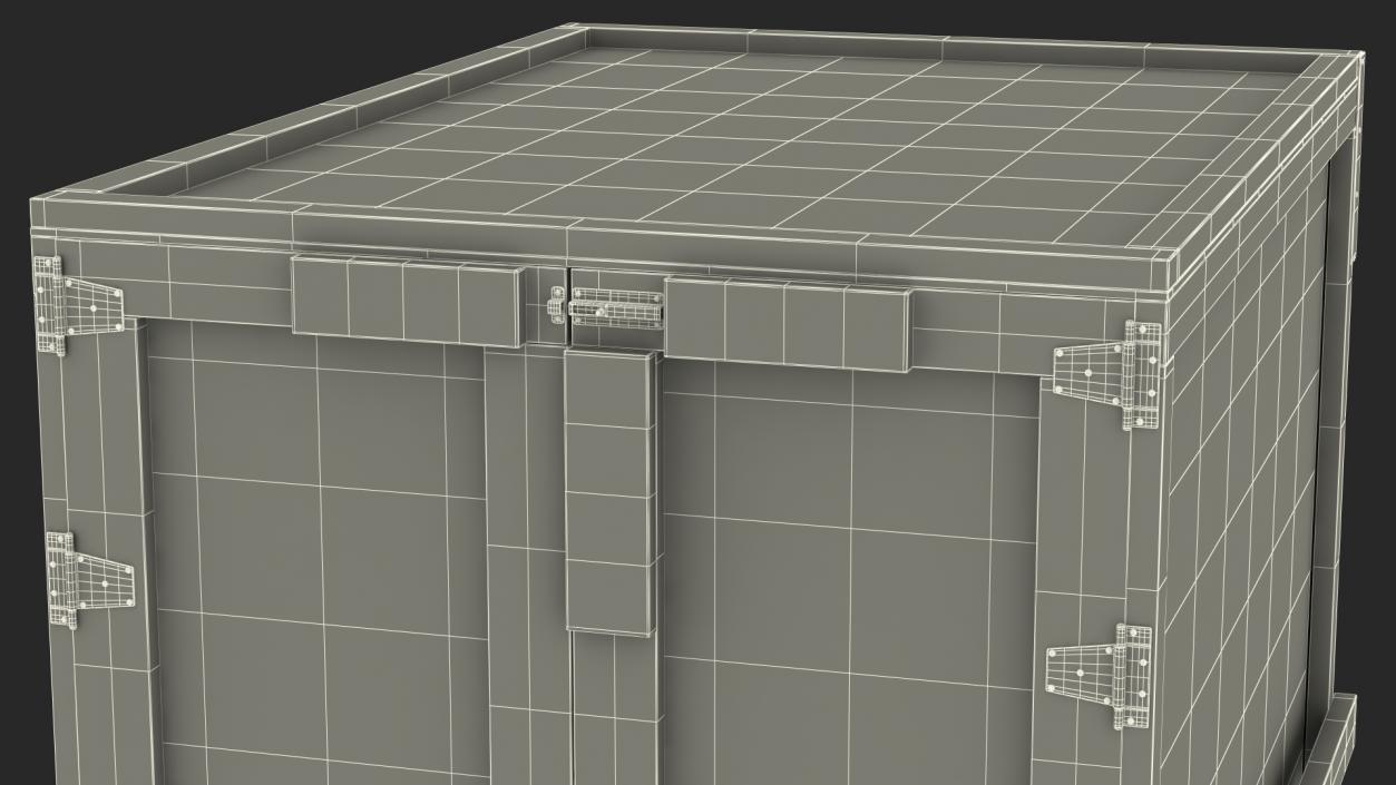 3D Wooden Shipping Crate 4 model