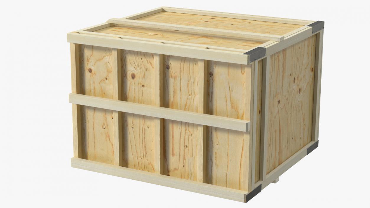 3D Wooden Shipping Crate 4 model