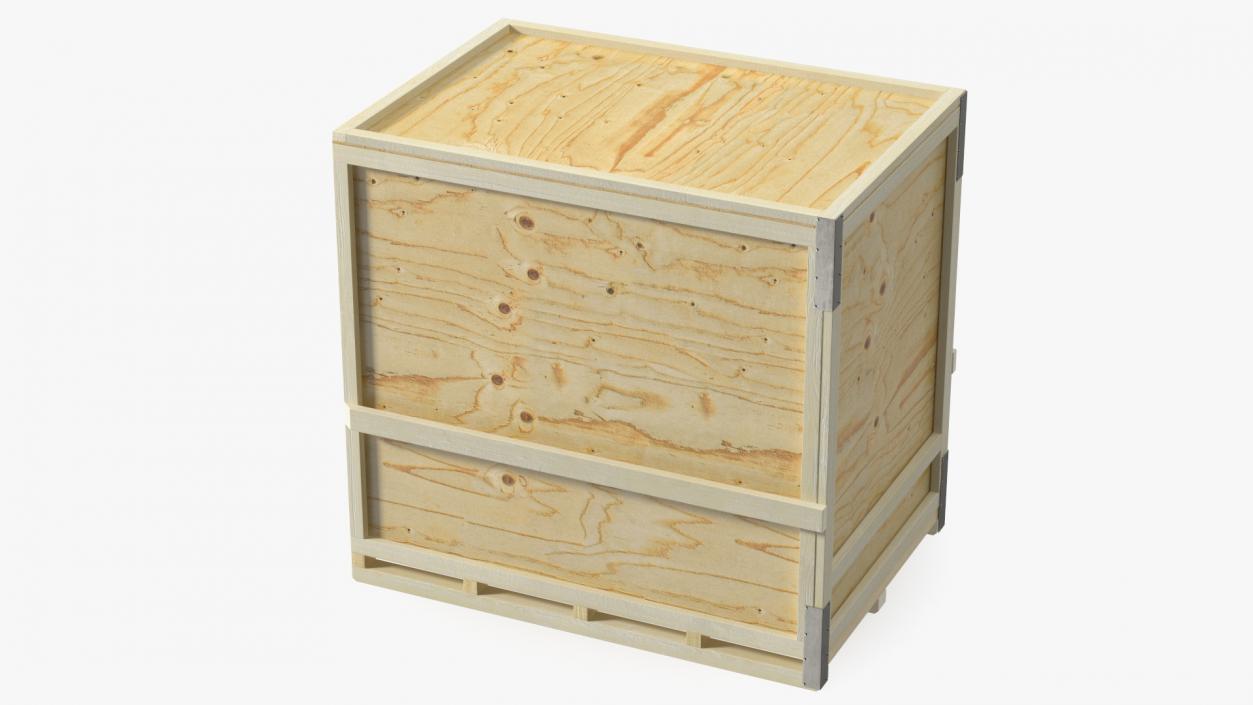 3D Wooden Shipping Crate 4 model