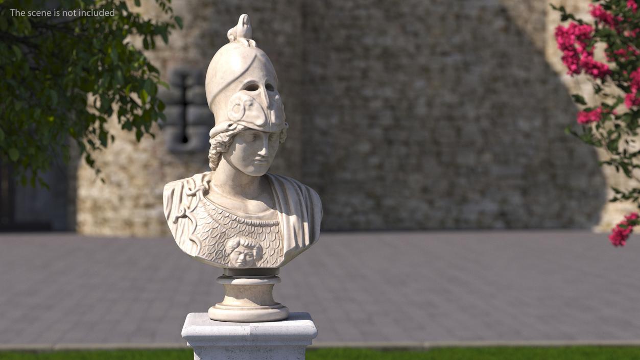 3D model Bust Athena Giustiniani Marble