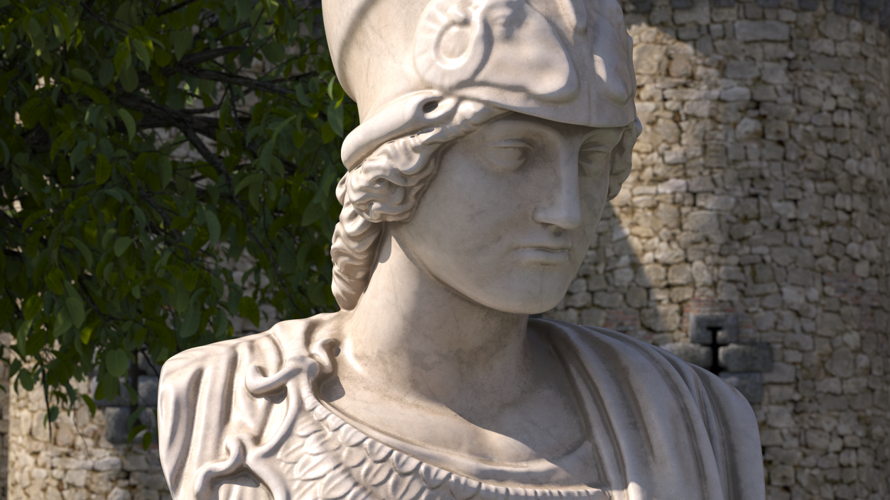 3D model Bust Athena Giustiniani Marble