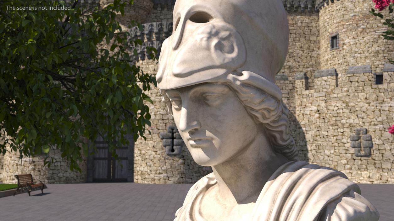 3D model Bust Athena Giustiniani Marble