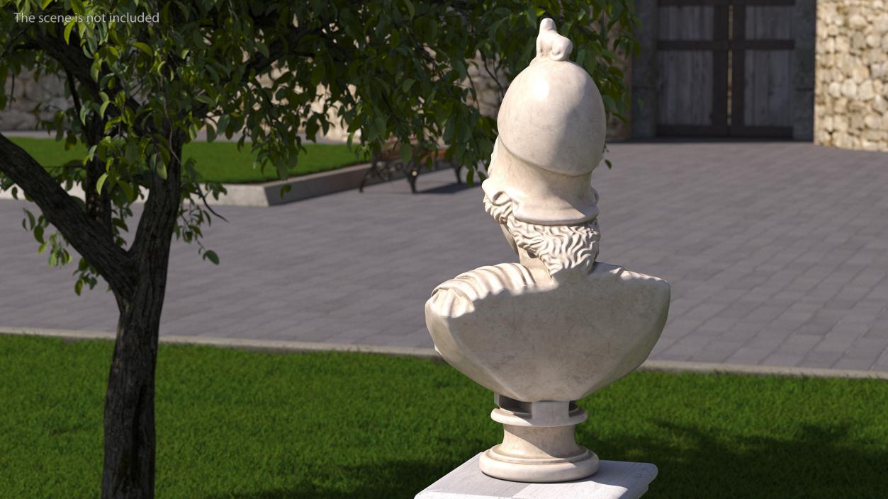 3D model Bust Athena Giustiniani Marble