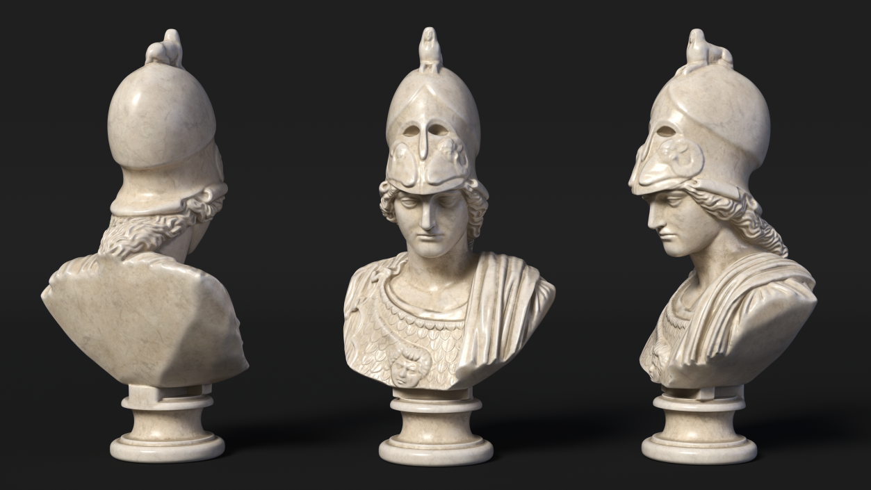 3D model Bust Athena Giustiniani Marble