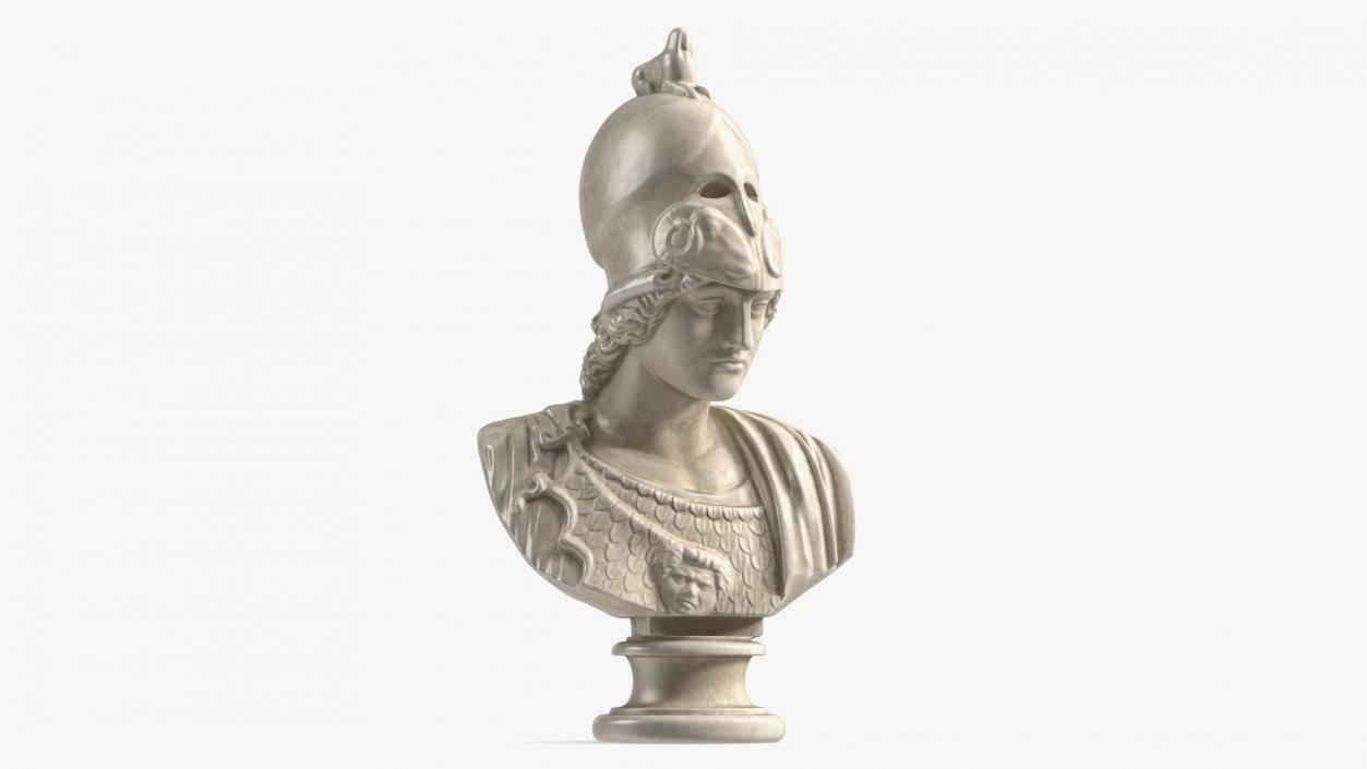 3D model Bust Athena Giustiniani Marble