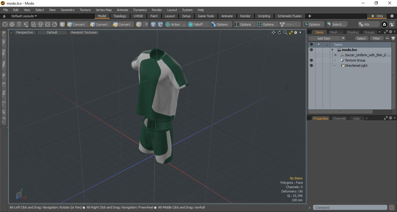 3D Soccer Uniform with Shin Guards