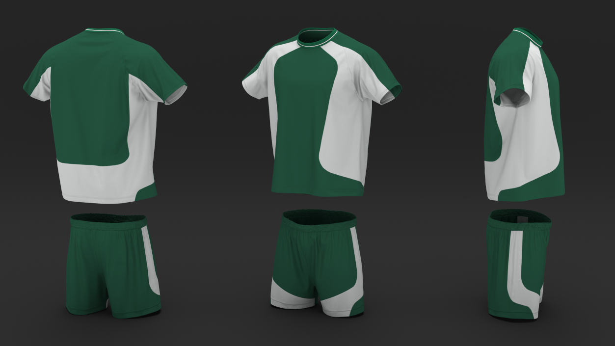 3D Soccer Uniform with Shin Guards