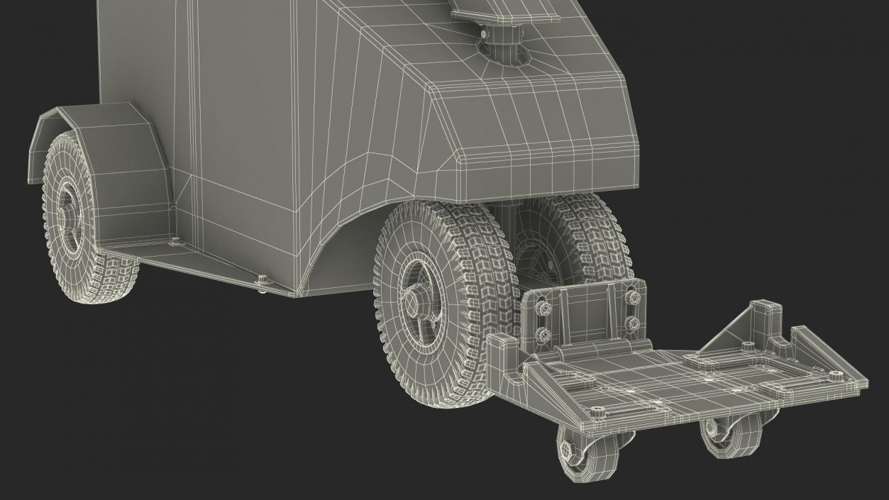 Airport Trolley Powered Tug Pusher Handle It 3D model