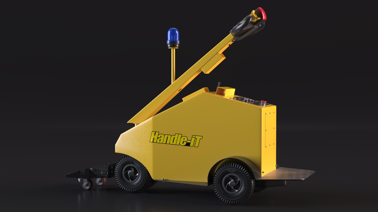 Airport Trolley Powered Tug Pusher Handle It 3D model