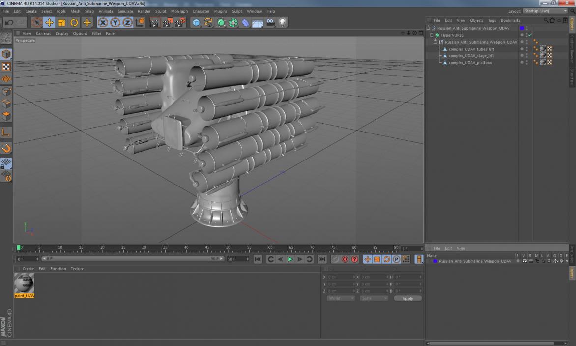 Russian Anti Submarine Weapon UDAV 3D model