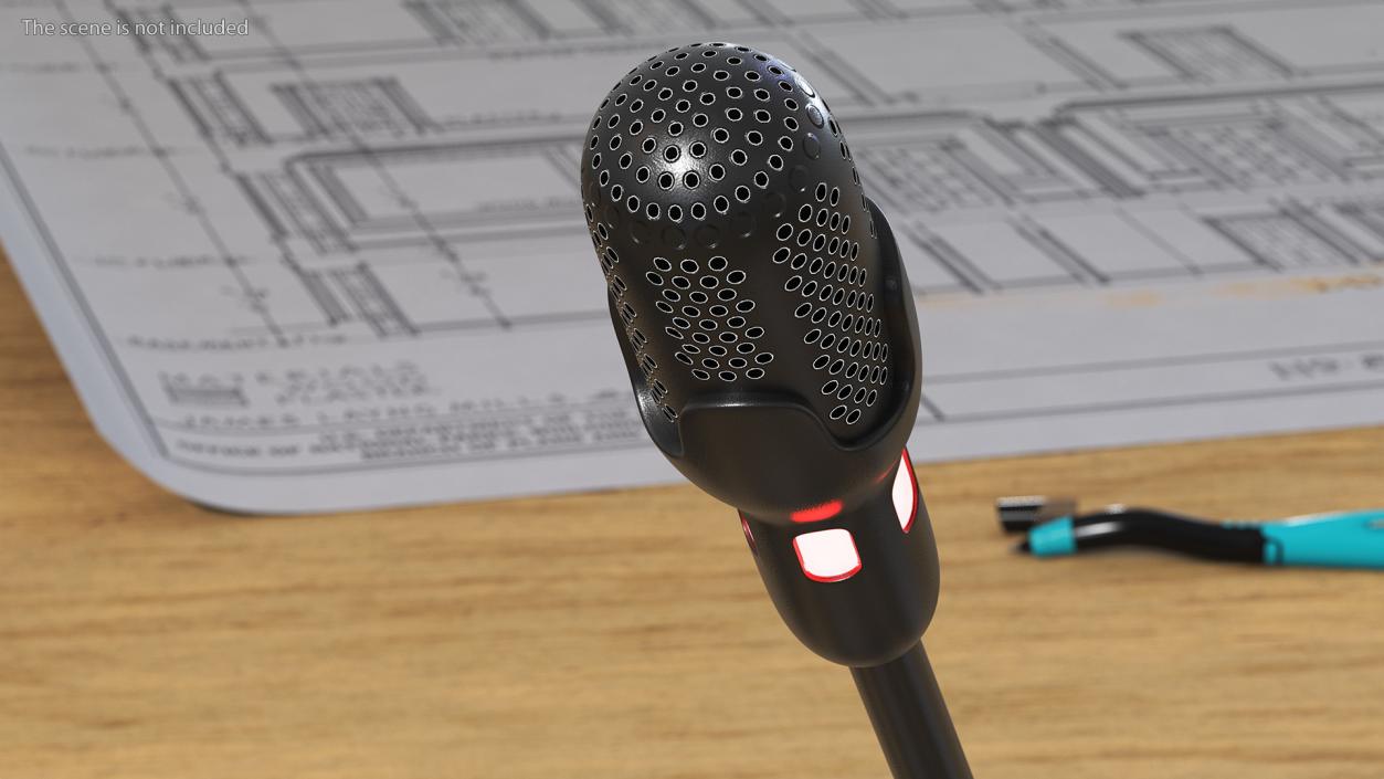 Bosch CCS 1000 D Long Stem Microphone 3D