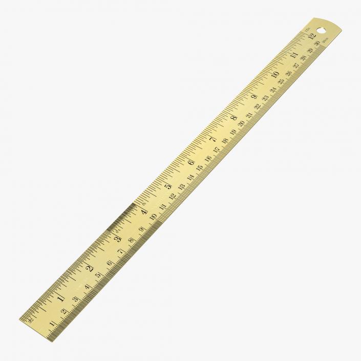 3D Brass Ruler