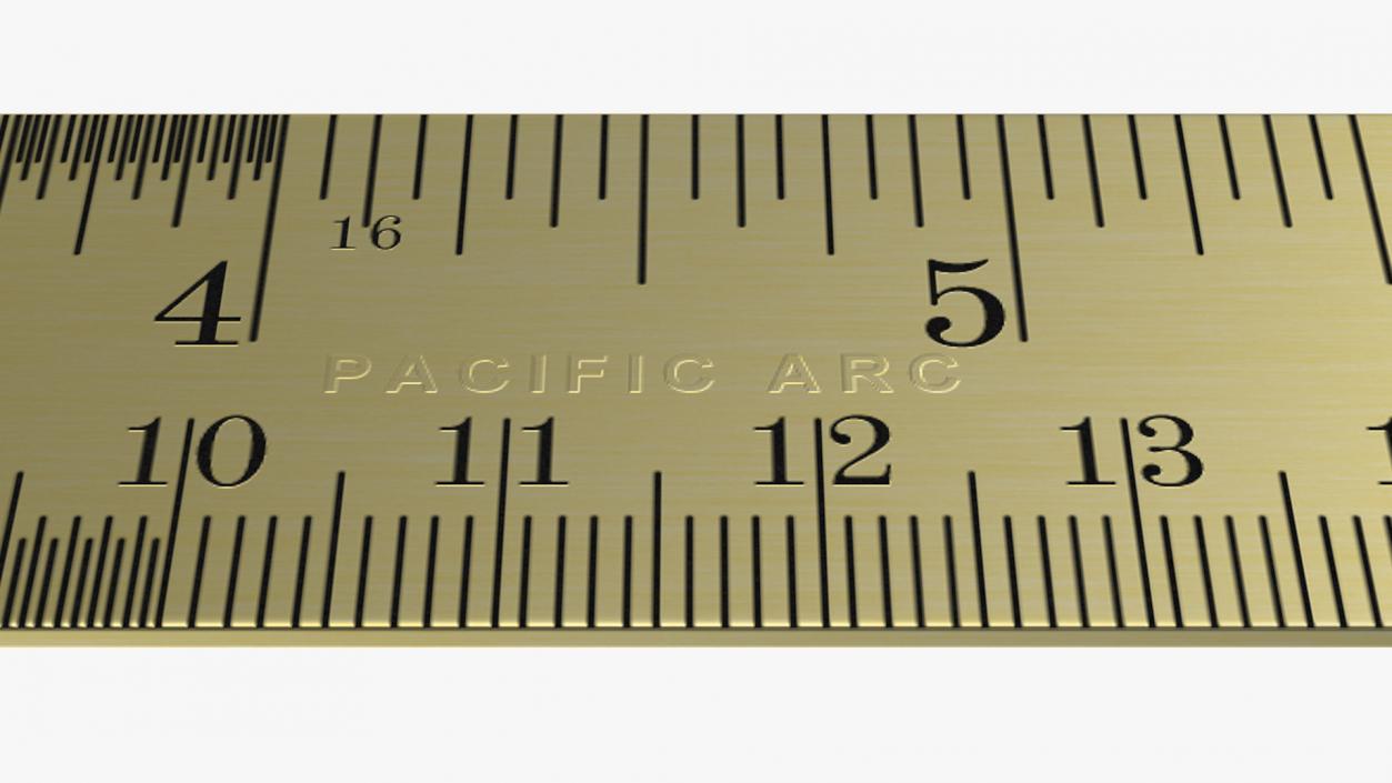 3D Brass Ruler