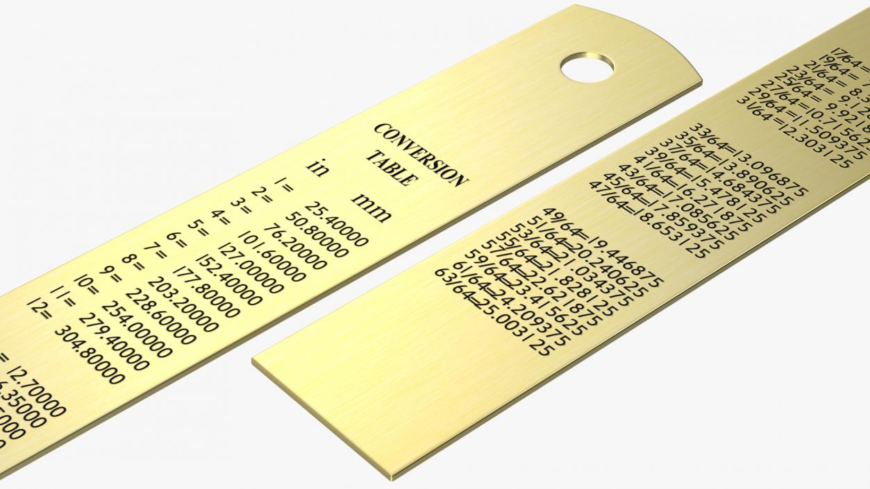 3D Brass Ruler