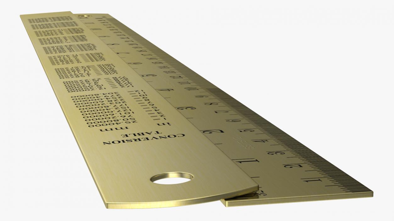 3D Brass Ruler