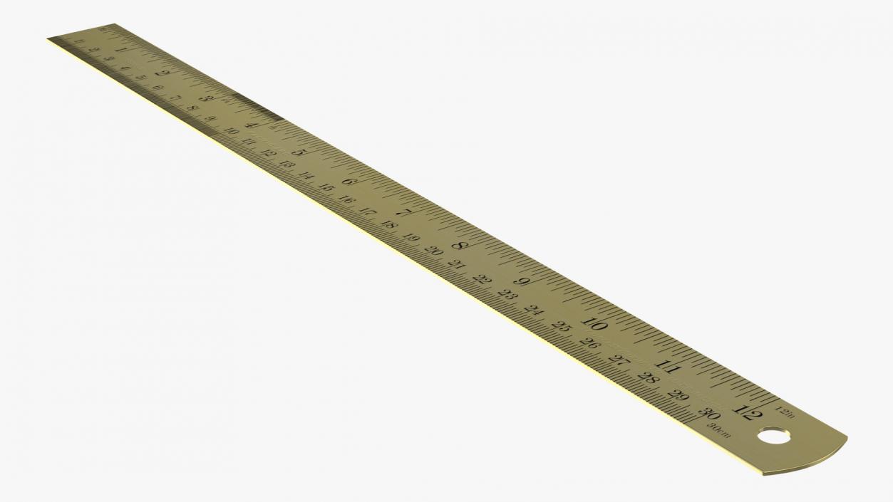 3D Brass Ruler