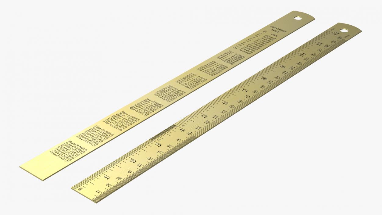 3D Brass Ruler