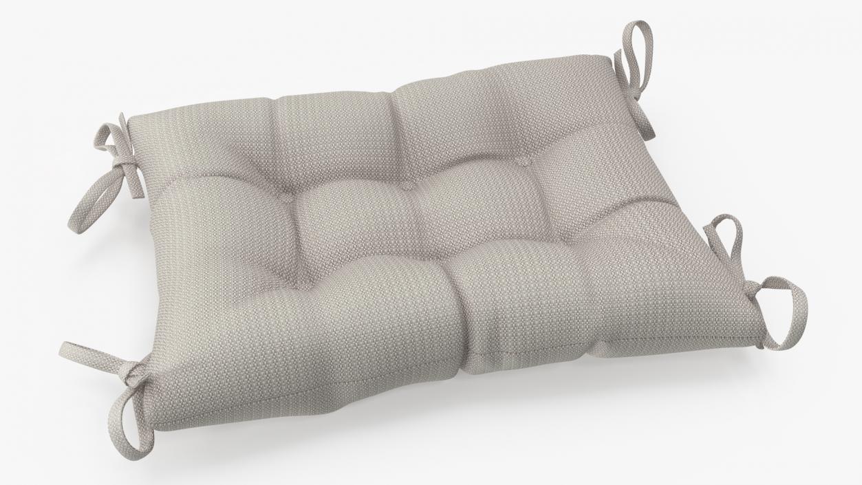 3D Chair Back Cushion Gray model