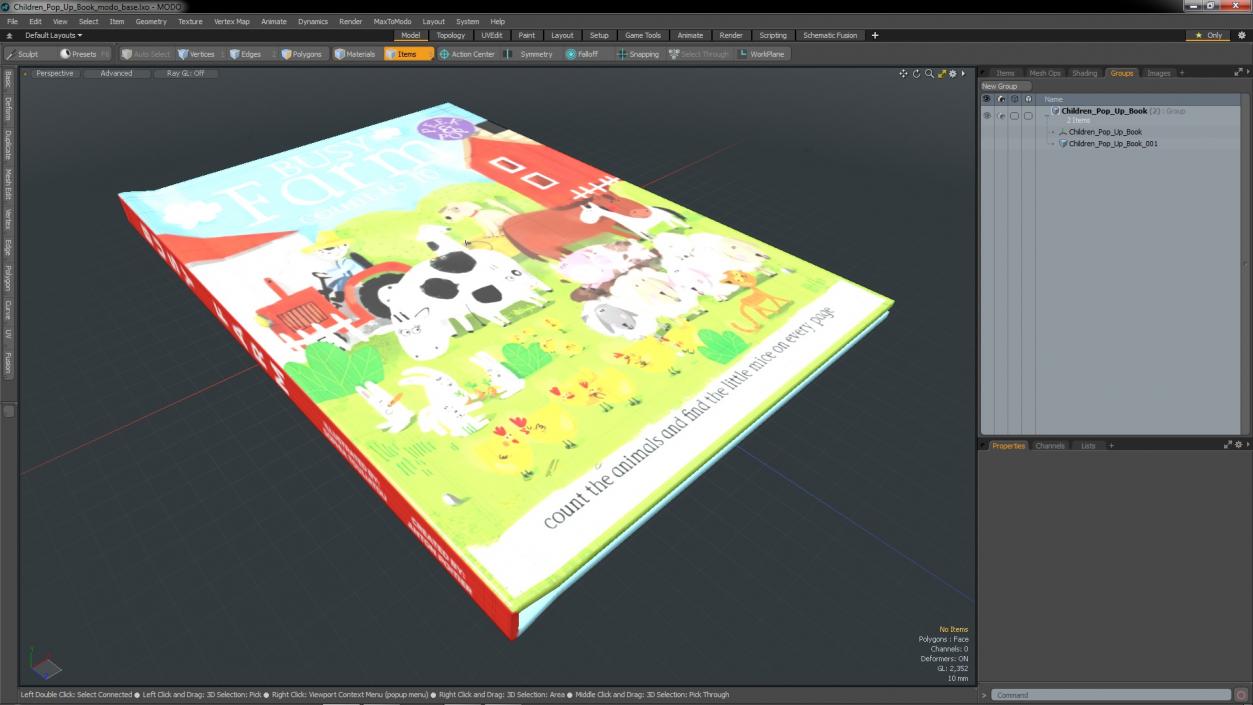 3D model Children Pop Up Book