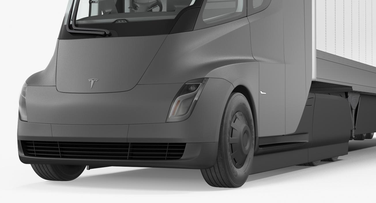 Tesla Semi Truck with Trailer 3D model