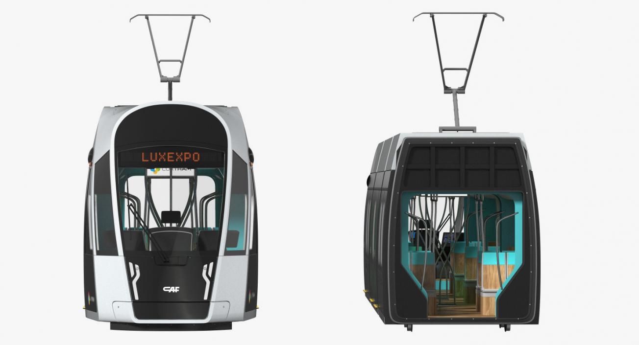 Urbos3 Luxembourg Tram Rigged 3D model