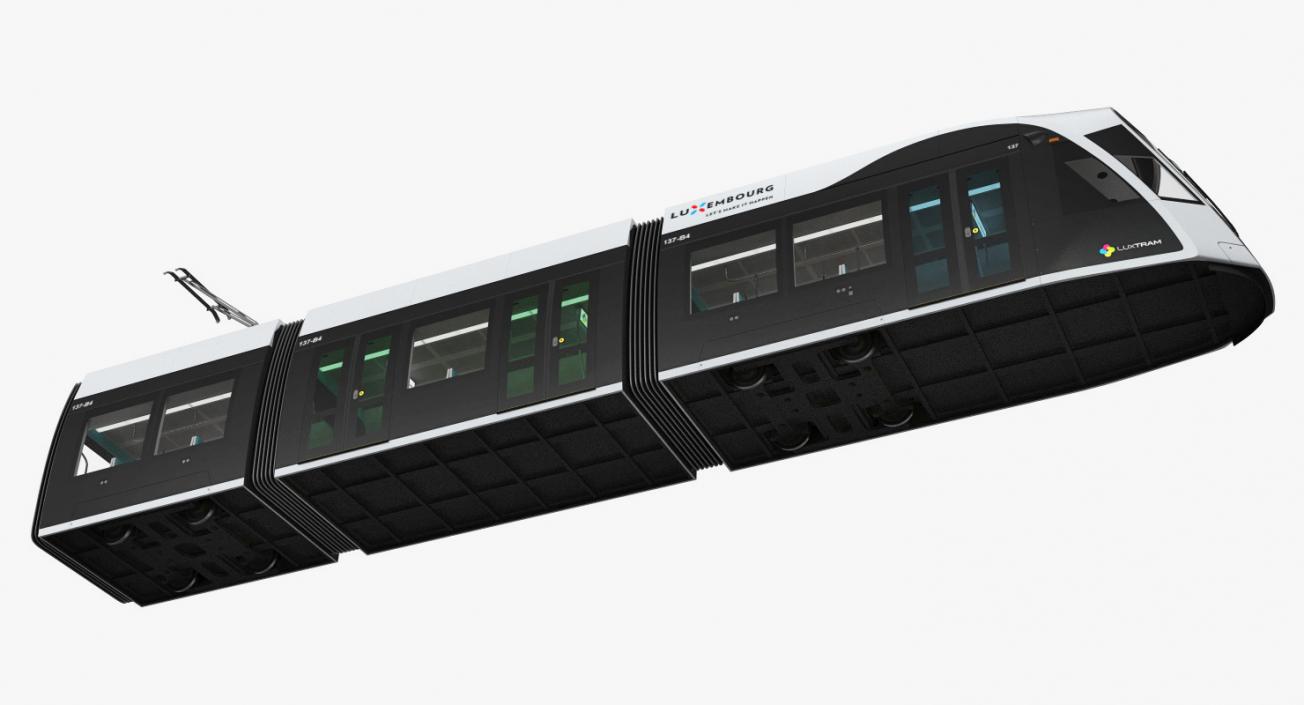 Urbos3 Luxembourg Tram Rigged 3D model