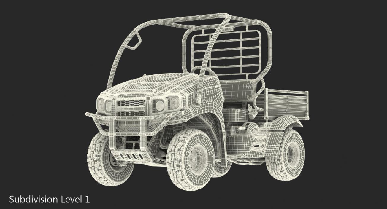 3D 2019 Kawasaki Mule SX 4x4 Clean Rigged model